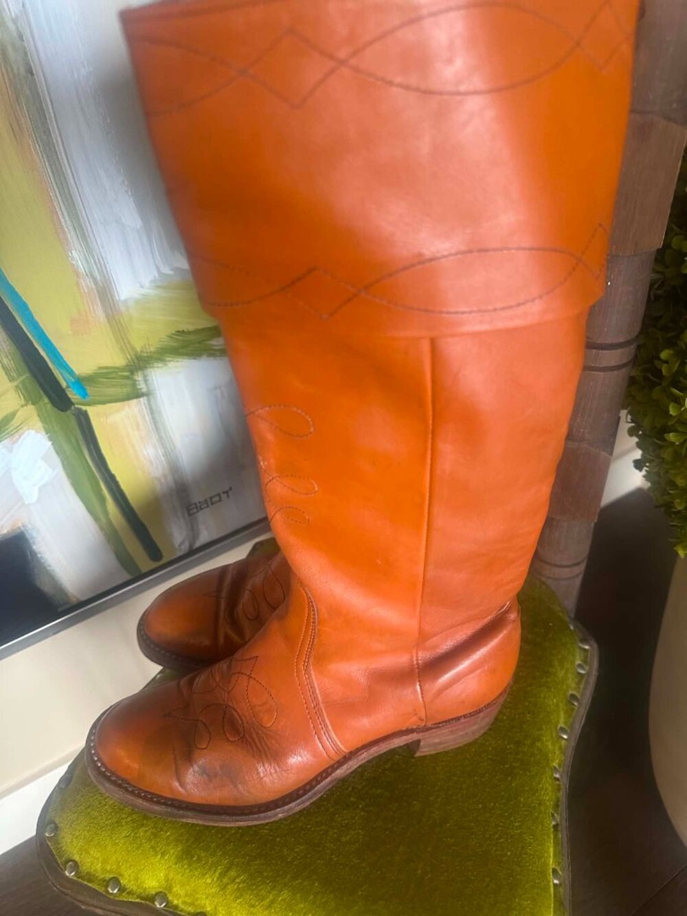 VINTAGE BOULET COWBOY BOOTS - Picture 6 of 11